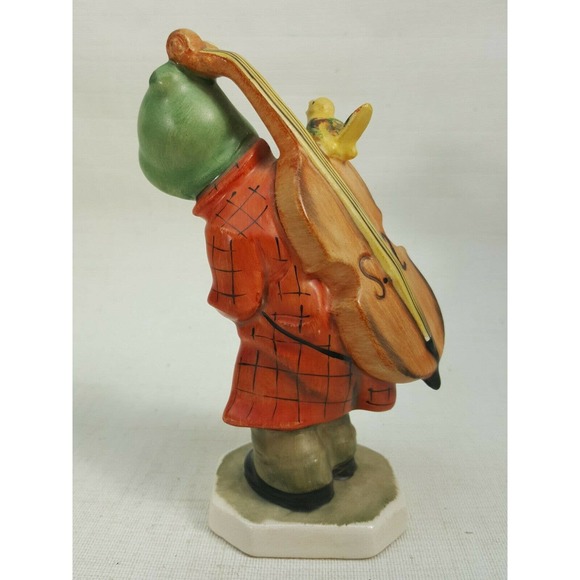 Vintage Friedel Figure SINGING BOY CARRYING CELLO WITH A BIRD German made KDA2 - Picture 3 of 8